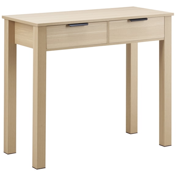 KFFKFF Study Desk with Storage, Kid's Desk Made of High Quality MDF Board, Small Desk with 2 Drawers for Studying, Reading, Painting, Contemporary Minimalist Style Desk