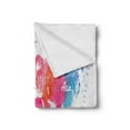 thumbnail image 2 of Geography Soft Flannel Fleece Throw Blanket, Watercolored World Map Continent and Ocean Names Written, Cozy Plush for Indoor and Outdoor Use, 70" x 90", Vermilion Pink, by Ambesonne, 2 of 5