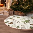 thumbnail image 5 of Rateoe Road Trip Pattern Christmas Tree Skirt with Ties , Christmas Tree Decorations, Farmhouse Christmas Decor Xmas Holiday Decorations-30", 5 of 6