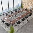 thumbnail image 5 of 55.1" Conference Table with Wheels, Large Meeting Table for 6-10 People, Foldable Training Room Tables with Metal Frame for Office Conference,2PCS, 5 of 7