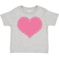 thumbnail image 3 of Inktastic Pink Heart (stitch Border) Girls Toddler T-Shirt, 3 of 5