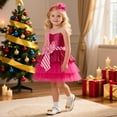 thumbnail image 6 of Gelikeya Baby Girl Christmas Dresses Size 6-7 Little Girl Long Sleeve Dresses Casual Midi Sundress Tutu Dress for Kids Winter Clothes (X09 Hot Pink, 6-7 Years), 6 of 8