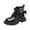 Black, variant on Children's Boots, Single Boots, British Side Zipper, Soft Soled Leather Shoes, Short Boots