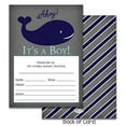 thumbnail image 3 of Nautical Fill in Whale Boy Baby Shower Invitations, 3 of 4