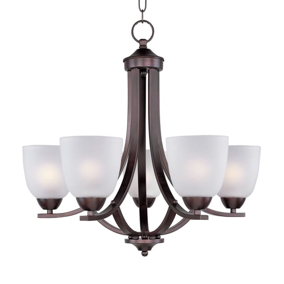 11225FTOI Maxim Lighting Axis-Five Light Chandelier in Transitional style-24 Inches wide by 20.5 inches high-Oil Rubbed Bronze Finish    -Traditional
