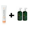 Paul Mitchell Color Protect Reconstructive Treatment 5.1 Oz with Paul Mitchell Tea Tree Lemon Sage Thickening Spray 2.5 oz pack of 2