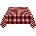 thumbnail image 6 of Rectangle Tablecloth 60x102 Inch, Watercolor Red Black Gingham Plaid Rectangle Table Protector Soft Tabletop Cover Decorative Fabric Table Cover for Dining Table, Buffet Parties and Camping, 6 of 8