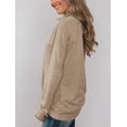 thumbnail image 2 of Pullovers à Manches Longues pour Femmes Col Bénitier Tunique Chemise Décontractée, 2 of 5