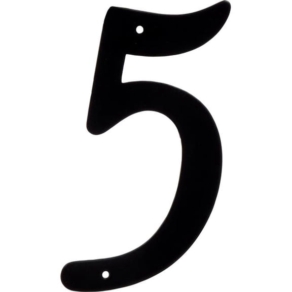 Hillman Group 841626 4 in. Nail-On Black Aluminum House Number - 5 - 3 Piece