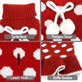 thumbnail image 3 of Suéter para perros pequeños JAMW Cuello alto Suéter rojo 12 pulgadas 14-16 pulgadas 10-12 pulgadas Sencillez, 3 of 5