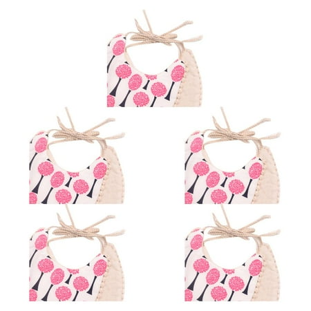 

wrea5pcs Cotton Linen Printing Baby Drool Bibs Snaps Closure Drooling Teething Feeding Saliva Towel Infant Toddler Bibs
