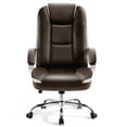 thumbnail image 7 of NEO CHAIR Home Office Chair, Heavy Duty Leather Office Chair, Ergonomic High Back Cushion Lumbar Back Support, Computer Desk Executive Chair for Work, 8 Hours Comfort, Brown, 7 of 7