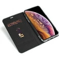 thumbnail image 4 of Genuine Leather Case Slim Folio Book Cover with Credit Card Slots,Kickstand Feature Stand Holder,Magnetic Closure [TPU Shockproof Interior Protective Case] for Apple iPhone Xs Max,Black, 4 of 7
