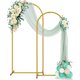 thumbnail image 1 of Juego de 2 soportes de arco de metal (6 pies/5 pies), marco de arco de boda dorado, soporte de arco de globos para boda, baby shower, cumpleaños, ceremonia, Decoración de Fiesta, 1 of 4