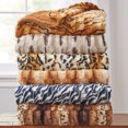 thumbnail image 2 of Brylanehome Faux Fur Animal Print Throw, Red Fox Print Blanket, 2 of 2
