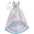 thumbnail image 1 of Barbie – Vêtements – Tenue au look complet – Robe opalescente argentée, 1 of 2