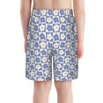 thumbnail image 4 of Wukai Plaid Flowers Print Teen Beach Trunks with Compression Liner Swimsuit Quick Dry Beach Sports Shorts with Pocket - X-Large, 4 of 8