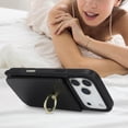 thumbnail image 5 of for iPhone 17 Pro Max Case with Card Holder and Strap for Women,Crossbody Lanyard,Ring Stand,Snap Clasp,Cute Phone Wallet Cases 6.9 inch (Black), 5 of 16