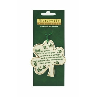 Allied Watervale Shamrock Dec May Good Luck Irish Hanging Decoration St Patricks Day Gift Irish Thematic Hand - Painted Lucky Sign Home Decor