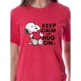 thumbnail image 2 of Peanuts Womens' Snoopy Keep Calm And Hug On Valentines Sleep Pajama Set, 2 of 7