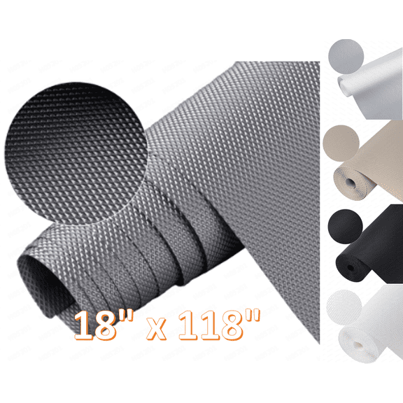 Drawer Liner, Non Slip, Non-Adhesive 18" x 118" , Drawer Liners for Kitchen Drawers and Bathroom, Shelf Liner for Cabinets, Cabinet Liners for Shelves