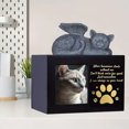 thumbnail image 6 of Handcraft Wooden Pet Memorial Urn For Dog Cats Ashes with Resin Angelic Figurine And Keepsakes Bag for Pet Lost Gifting, 6 of 7