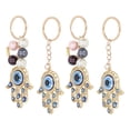 thumbnail image 3 of FitBest 4Pcs Gold Evil Eye Pearl Pendant Keychain Decoration, 3 of 10