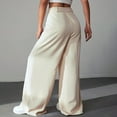 thumbnail image 5 of XFLWAM Women's Wide Leg Pants High Waisted Slacks Work Pants Casual Palazzo Pants Business Dress Suit Trousers with Pockets White L, 5 of 9