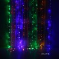 thumbnail image 2 of Drses‌‌ 3*3m 300 Lights LED Curtain Lights Icicle Lights Holiday Decoration String Light, 2 of 7