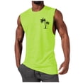 thumbnail image 1 of camisola sin mangas casual de moda de verano para hombre verde fluorescente / xl, 1 of 5