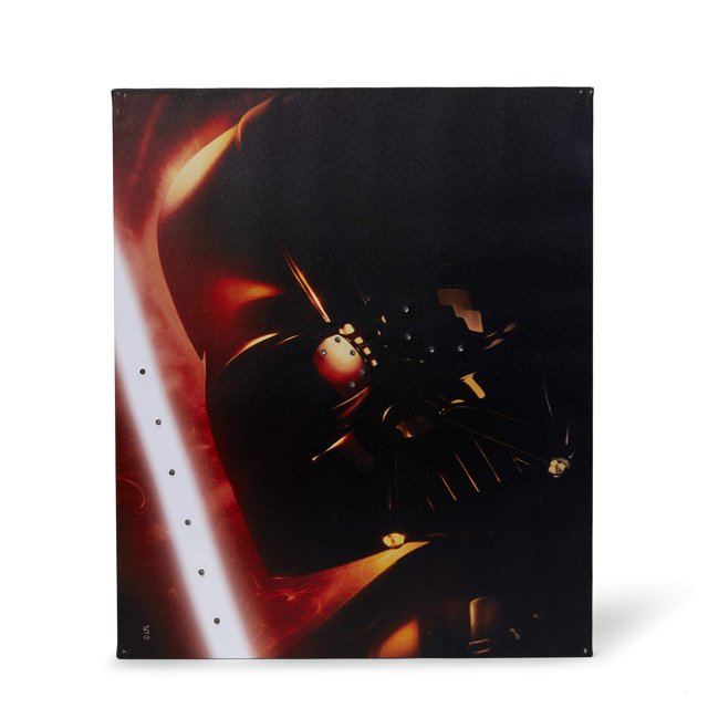 Lienzo decorativo de pared de Darth Vader de Star Wars, 60 x 50 cm, con luces LED
