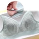 thumbnail image 4 of Gibobby Brasier deportivo para mujer Ropa interior de encaje francés con copa triangular, sujetador pequeño sin anillo de Brasier sin varillas para mujer(Verde,XL), 4 of 5