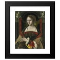 thumbnail image 2 of The Master of the Parrot 20x24 Black Modern Framed Museum Art Print Titled - Saint Mary Magdalene Before a Curtain Supported by Angels in an Architectural Niche (1525-1550), 2 of 5