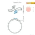 thumbnail image 5 of Angara Natural 0.3 Ct. Aquamarine with Diamond Fashion Ring in 14K White Gold for Women (Ring Size: 12), 5 of 10