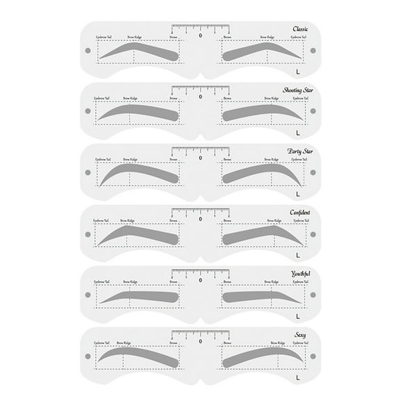 WIFKLSIIPG Eyebrow Stencil with Strap 6 Styles Arched Eyebrow Stencil Eyebrow Shaper Kit