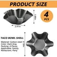 thumbnail image 2 of Taco Salad Tortilla Bowl Maker: 4 Packs Nonstick Carbon Steel Taco Bowl Shell Maker, 6 Petal Shape Taco Salad Shell Mold, Taco Shell Mold for Frying, Flower Shaped Tortilla Pan Set, 6.18*2.91*1.89in, 2 of 6