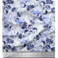 thumbnail image 1 of Soimoi Cotton Voile Fabric Swirl,Leaves & Floral Artistic Print Fabric by the Yard 42 Inch Wide, 1 of 1