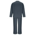 thumbnail image 3 of SYMOID Men's 2XL Gray Camp Collar Two-Piece Set - Stretchy Breathable Shirt & Straight-Leg Pants, 3 of 7