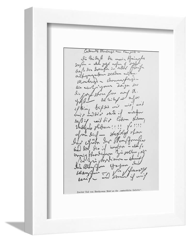 Beethovens Immortal Beloved Letter Framed Print Wall Art Sold by Art ...