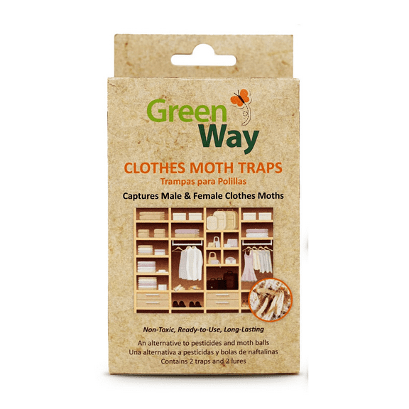 Clothes Moth Trap - 1 Pack (2 Traps & 2 Lures) by GreenWay