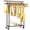 Black, variant on Double Rods Clothes Rack, Rolling Clothing Rack for Hanging Clothes Portable Wardrobe Rack, Metal Garment Rack Sturdy Coat Rack for Bedroom Laundry Living Room, Black