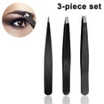 thumbnail image 1 of Juego de Pinzas para cejas Zhivalor acero inoxidable negro 3 piezas, 1 of 9