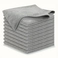 thumbnail image 2 of "Thickened Absorbent Kitchen Cleaning Cloths - Multi-Functional, Reusable & Fast-Drying Gray Microfiber Dish Towels for Washing Dishes, Scrubbing Stains & Household Cleaning - 12-Pack", 2 of 7