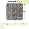 thumbnail image 2 of Black and Tan Leopard Print Square Fitted Tablecloth with Elastic Edge,Square Table Cover,Washable Elastic Table Cover for Home Kitchen Party Decor 34"x34", 2 of 6