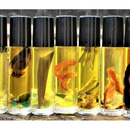Chakra Roll-on Oils Herb & Crystal Infused Reiki Yoga Healing Organic Apothecary