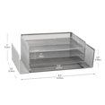 thumbnail image 4 of Mind Reader Desktop Organizer, File Storage, Paper Tray, Workspace, Office, Metal, Silver, 4 of 9