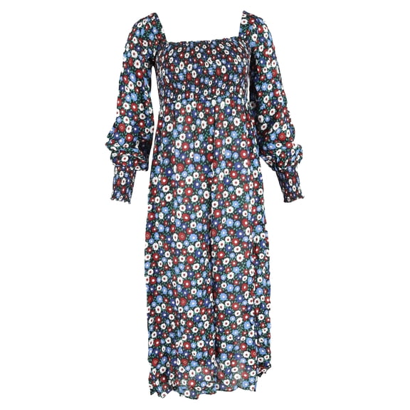 Pre-Owned Rixo Marie Printed Midi Dress in Multicolor Viscose