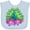 Blue, variant on Inktastic Peacock and flowers Boys or Girls Baby Bib