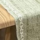 thumbnail image 3 of Camino de mesa retro elegante de Lino y algodón tejido a mano con borlas para bodas hogar cruz verde Nikou, 3 of 6