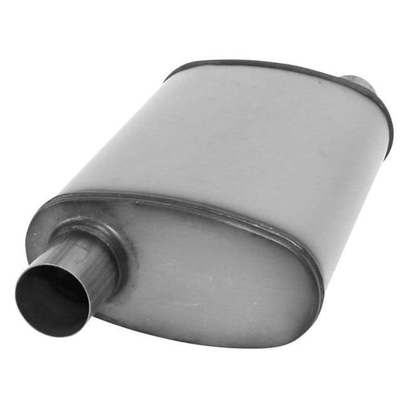 AP EXHAUST PRODUCTS XS1235 MUFFLER - XLERATOR STAINLESS STEEL, OVAL-O/O, 20IN OAL, 2.25IN